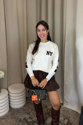 Chocolate Boucle Sweater