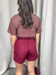 Elegant Bordeaux Short Dress for Parties