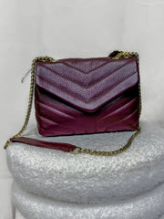 Lena Bordeaux Bag met luxe uitstraling