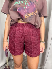 Stylish Short Party Bordeaux Dress for Women"