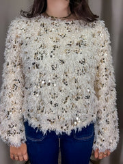 Glitz Sweater Dress with subtle sparkle