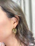 Golden Pearl Hearts earrings with a luxurious gold and pearl design