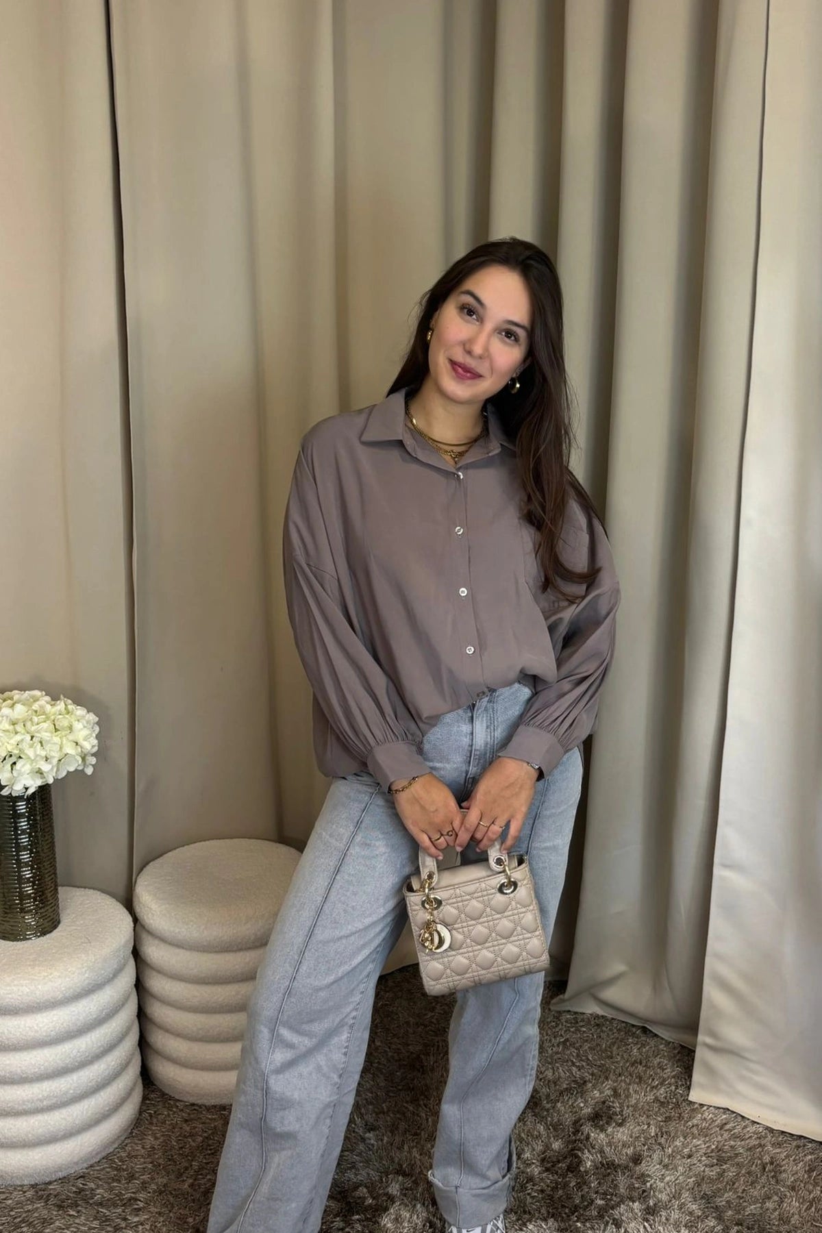 Niya Grey Blouse
