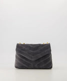 Lena Suedine Grey Bag met stijlvolle afwerking